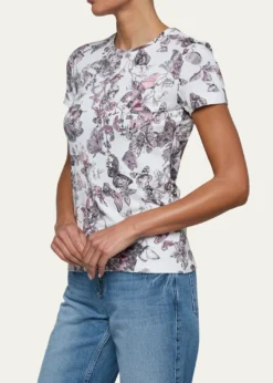 L'AgenceRessi Short-Sleeve Butterfly Vine Tee