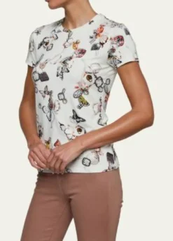 L'AgenceRessi Short-Sleeve Butterfly Charm Tee