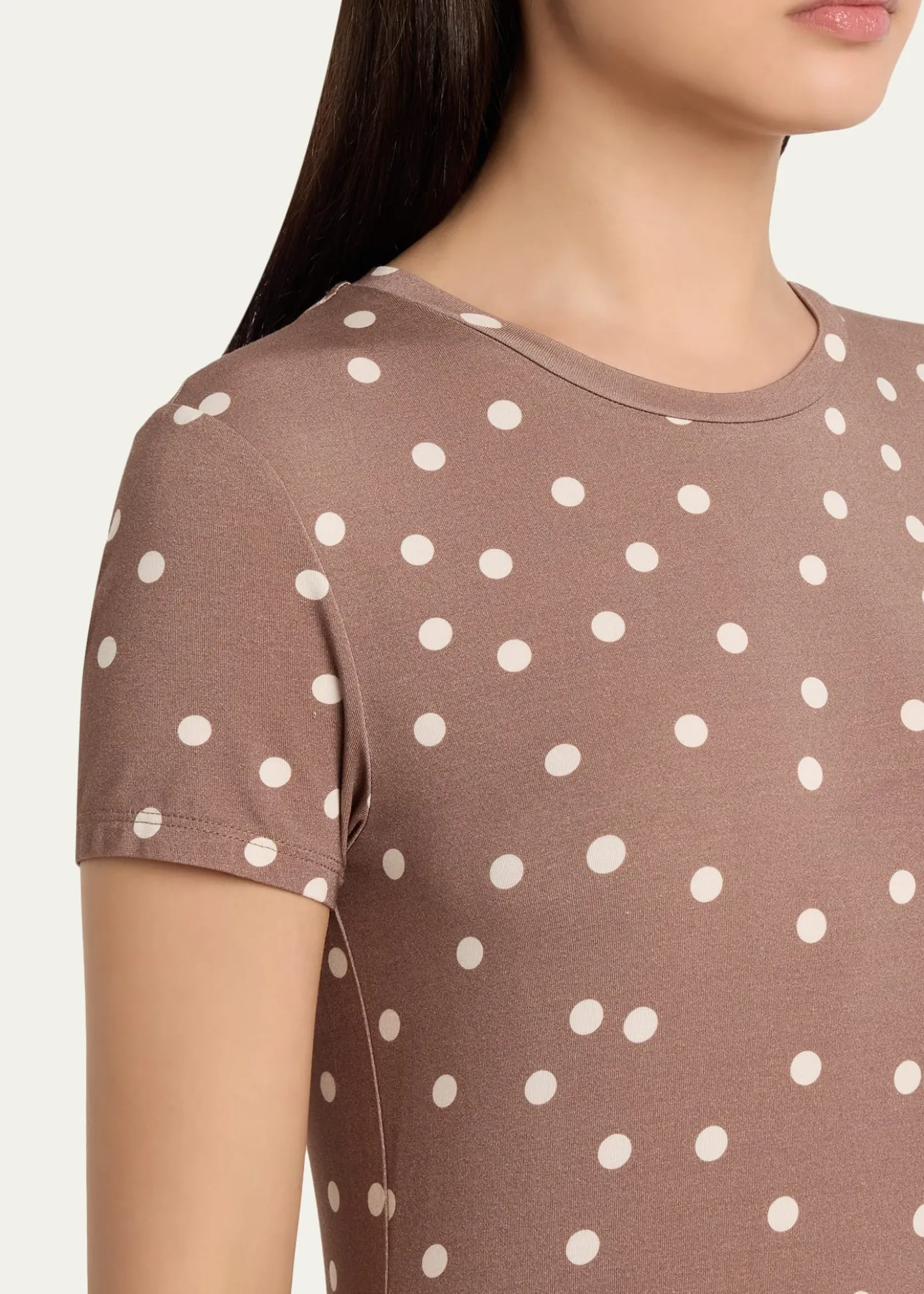 L'AgenceRessi Short-Sleeve Polka Dot Tee