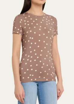 L'AgenceRessi Short-Sleeve Polka Dot Tee