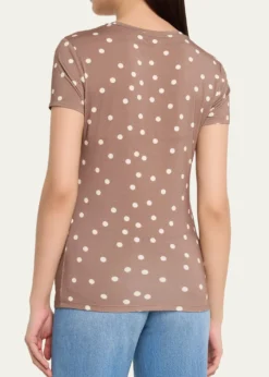 L'AgenceRessi Short-Sleeve Polka Dot Tee
