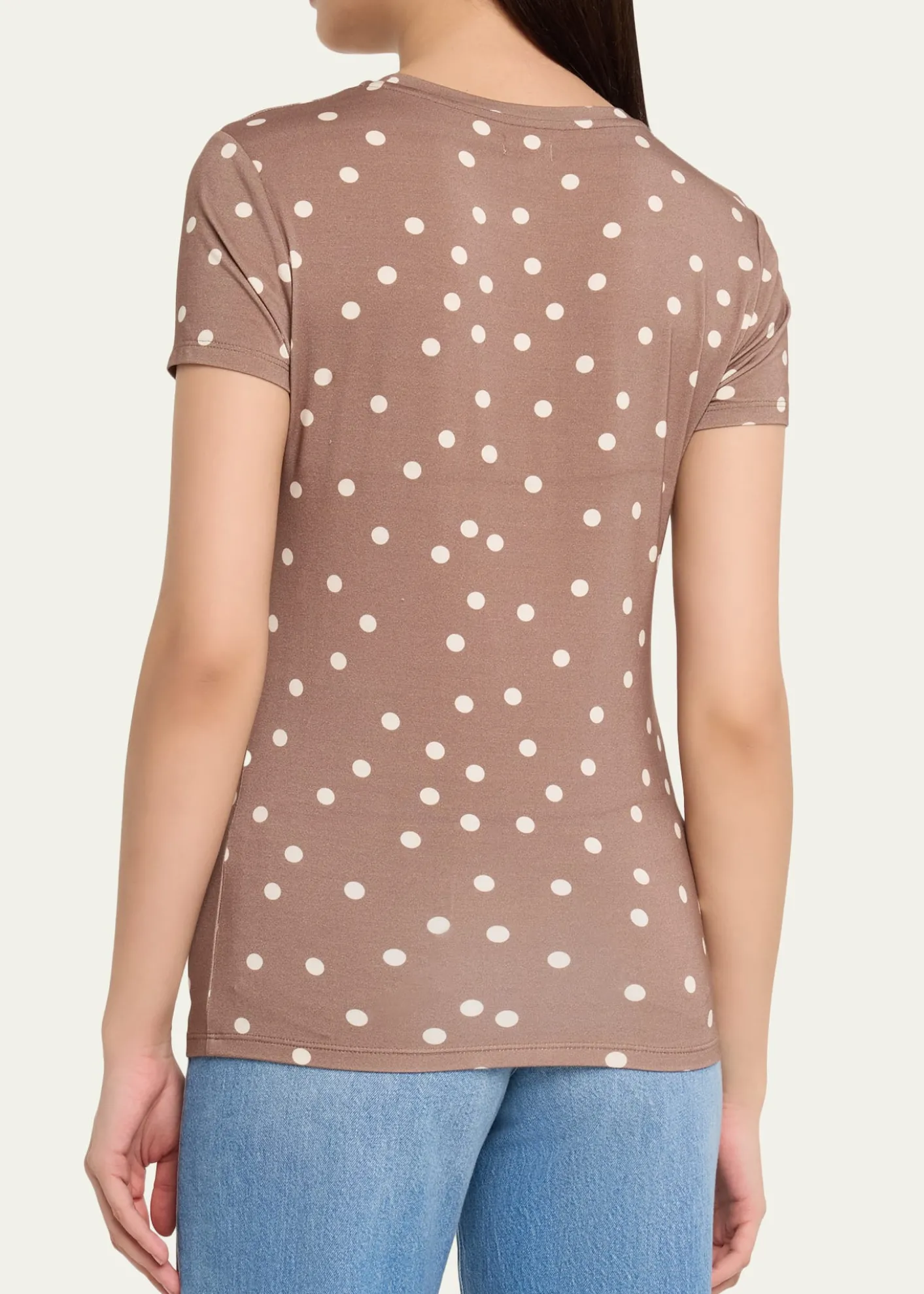 L'AgenceRessi Short-Sleeve Polka Dot Tee