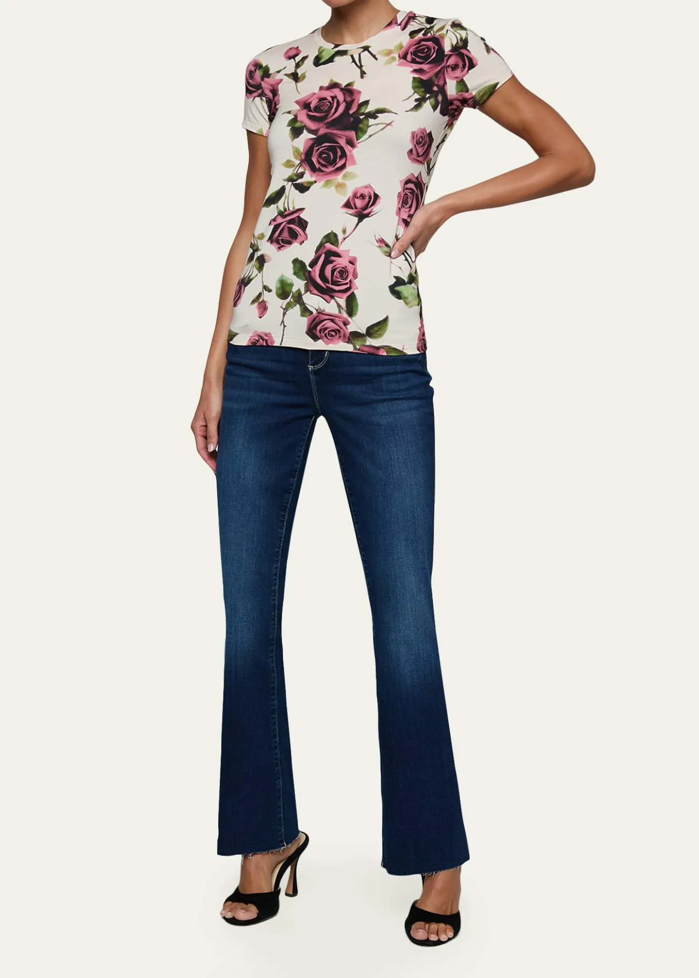 L'AgenceRessi Short-Sleeve Rose Tee