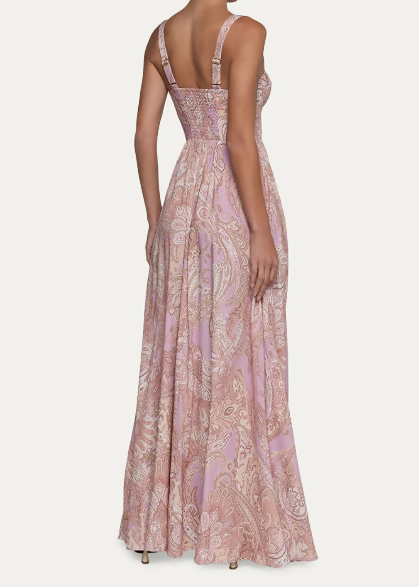 L'AgenceRosette Paisley-Print Sweetheart Maxi Dress