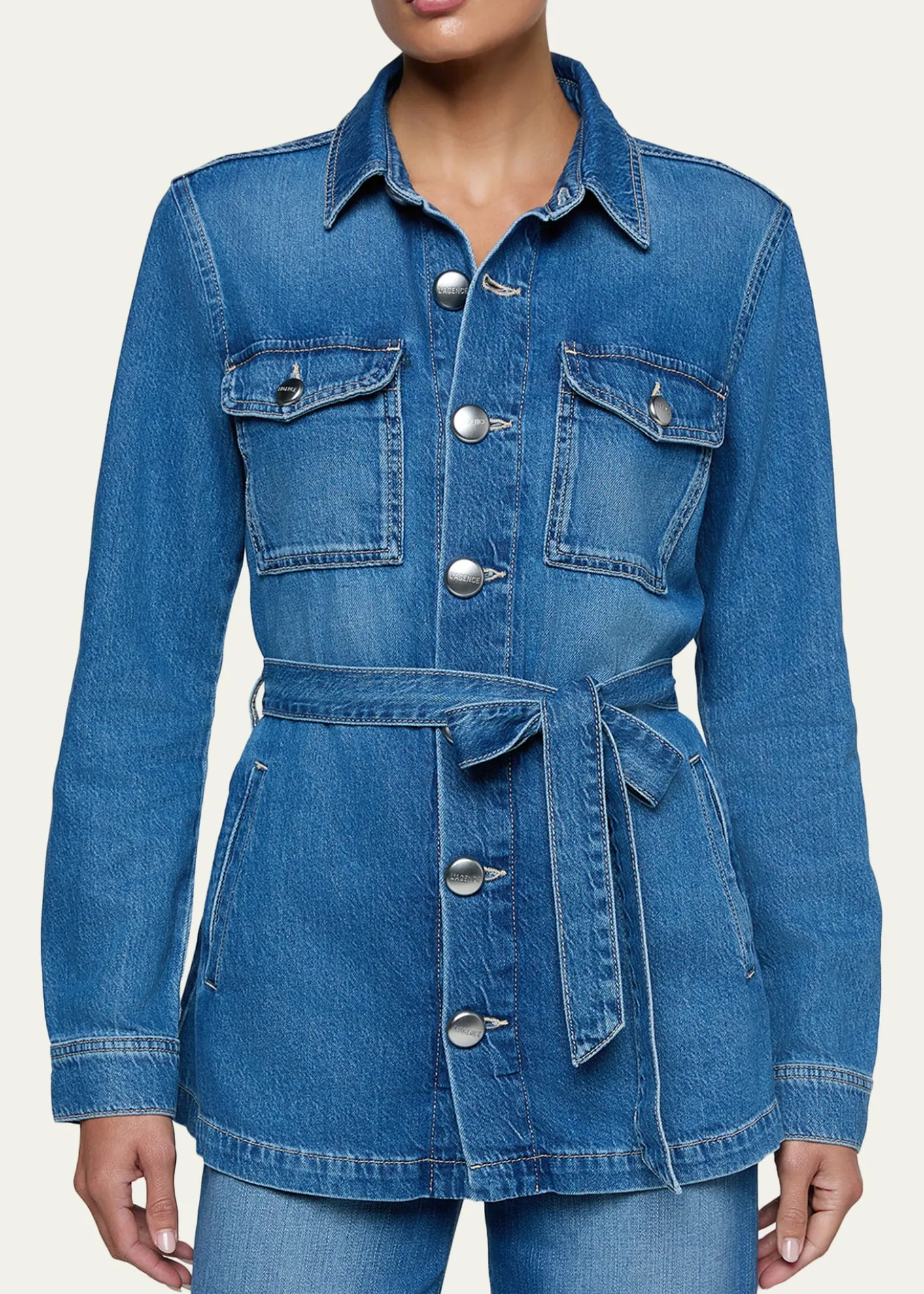L'AgenceSamaya Denim Safari Jacket