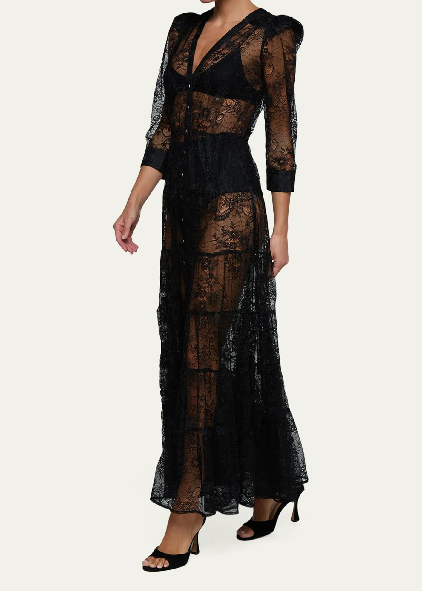 L'AgenceSeraoguba Kace Tiered Maxi Dress