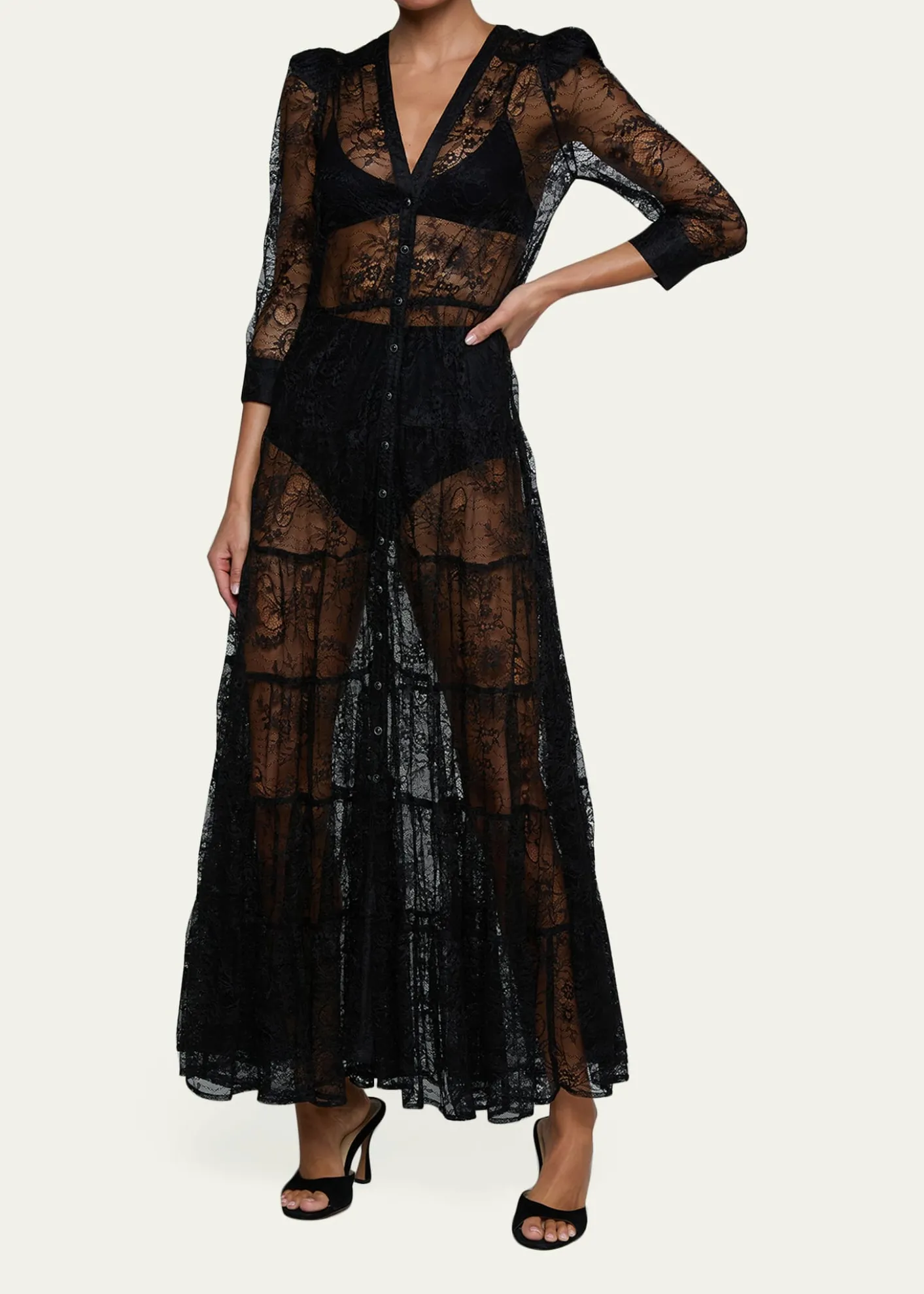 L'AgenceSeraoguba Kace Tiered Maxi Dress