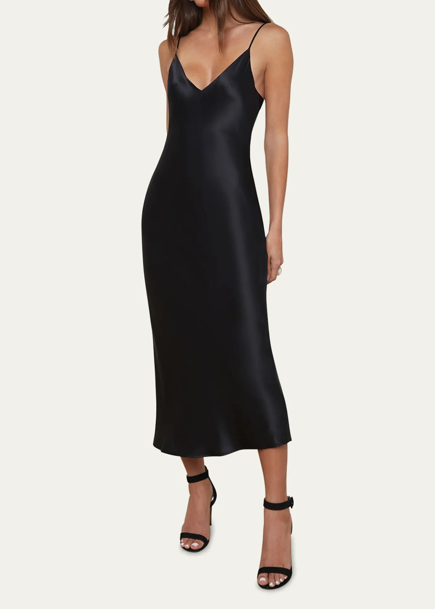 L'AgenceSeridie Mid-Length Silk Slip Dress