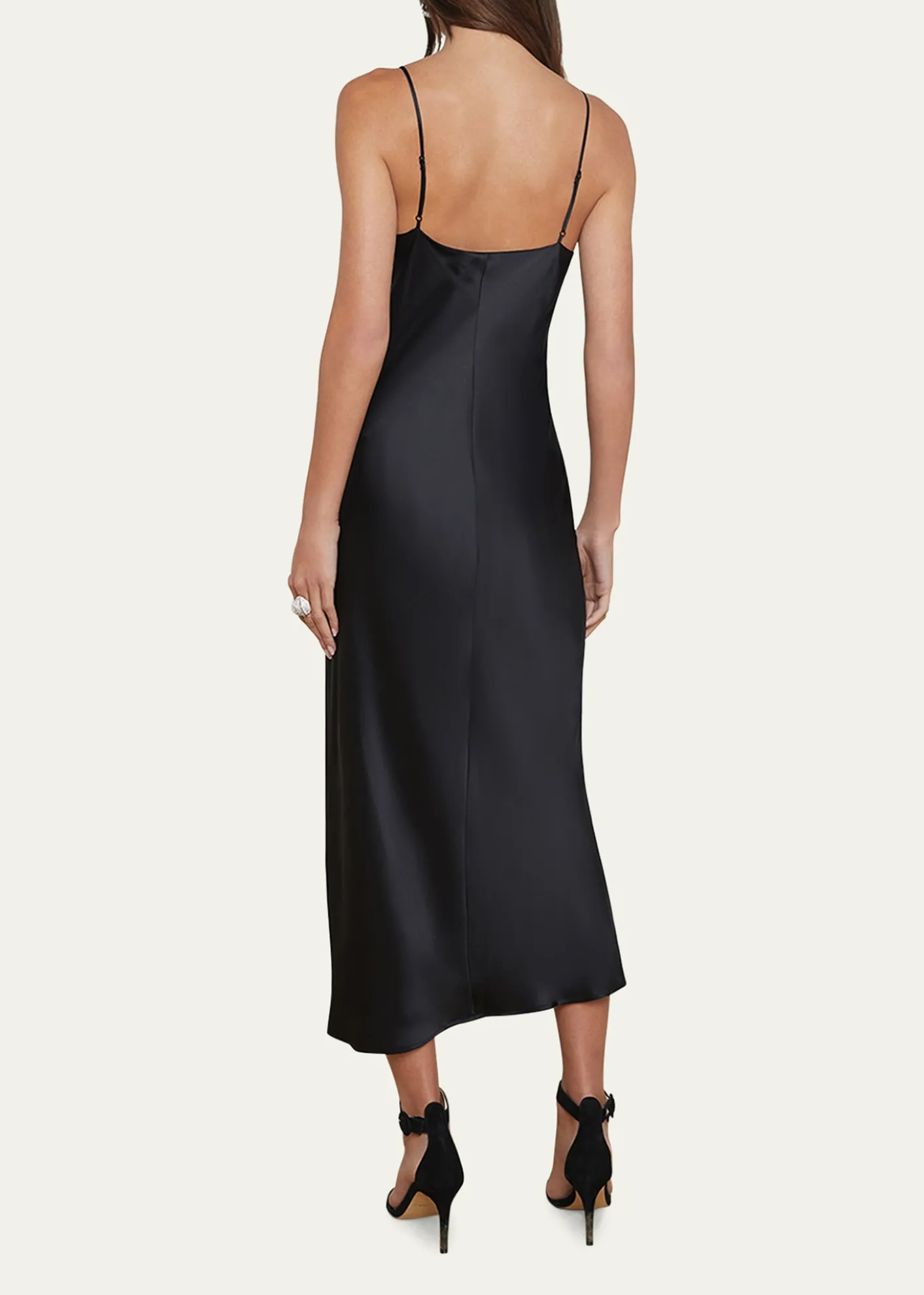 L'AgenceSeridie Mid-Length Silk Slip Dress