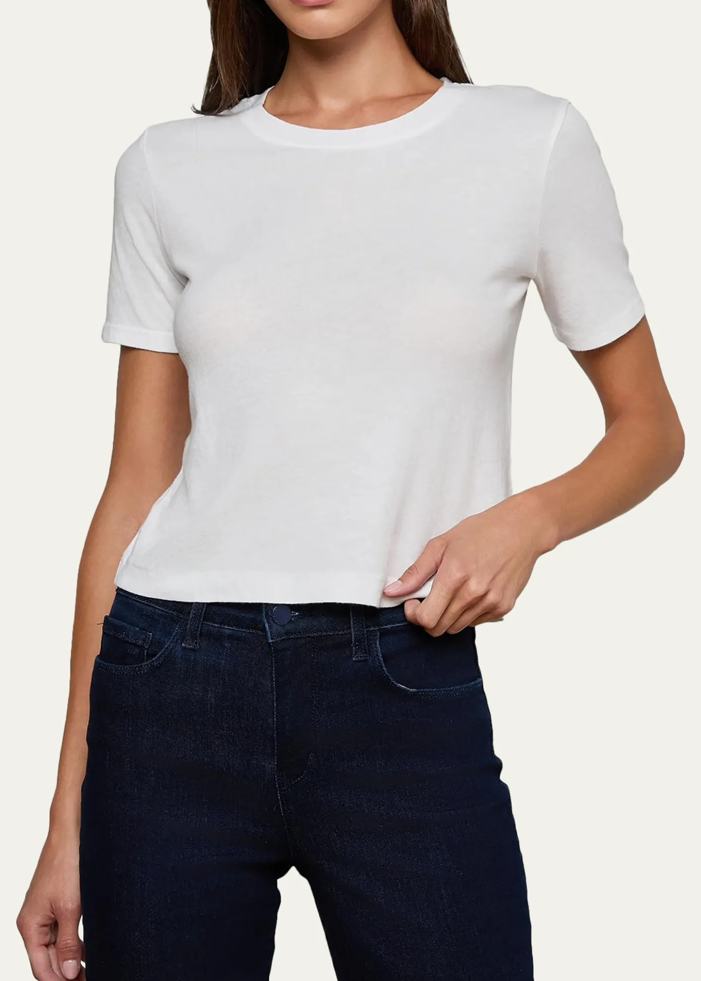 L'AgenceStormy Short-Sleeve Crop Tee