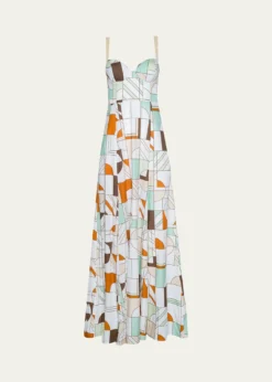 L'AgenceSutton Geometric Maxi Dress