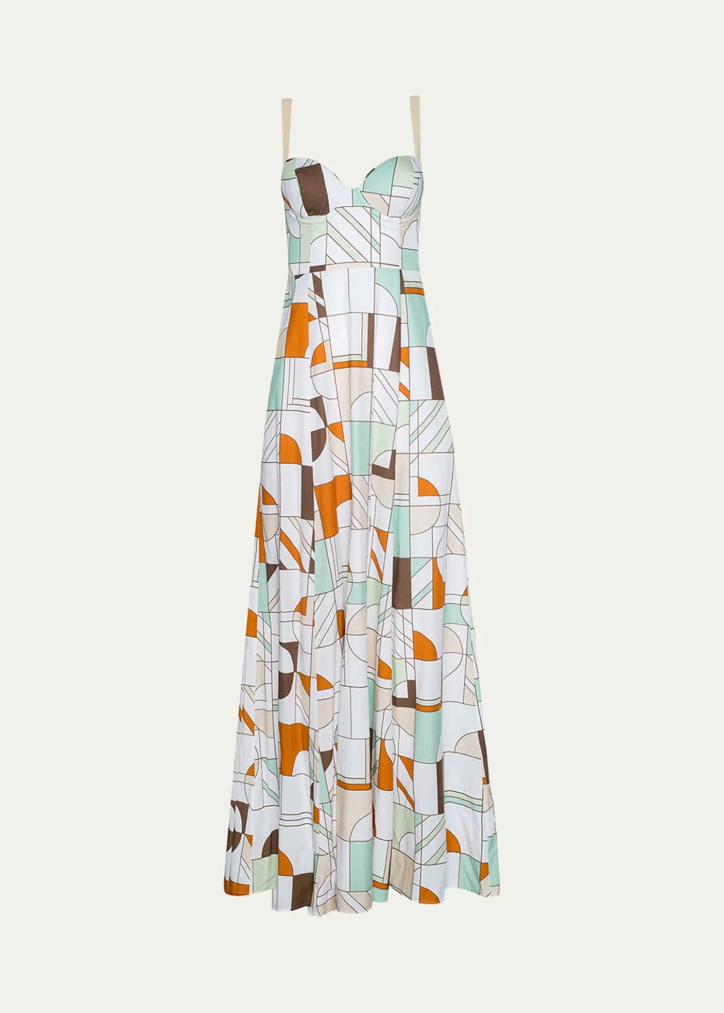 L'AgenceSutton Geometric Maxi Dress