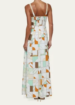 L'AgenceSutton Geometric Maxi Dress