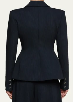 L'AgenceTherese Single-Breasted Pinstripe Blazer