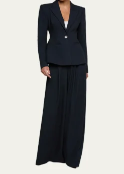 L'AgenceTherese Single-Breasted Pinstripe Blazer