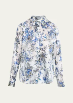 L'AgenceTyler Silk Button-Front Blouse