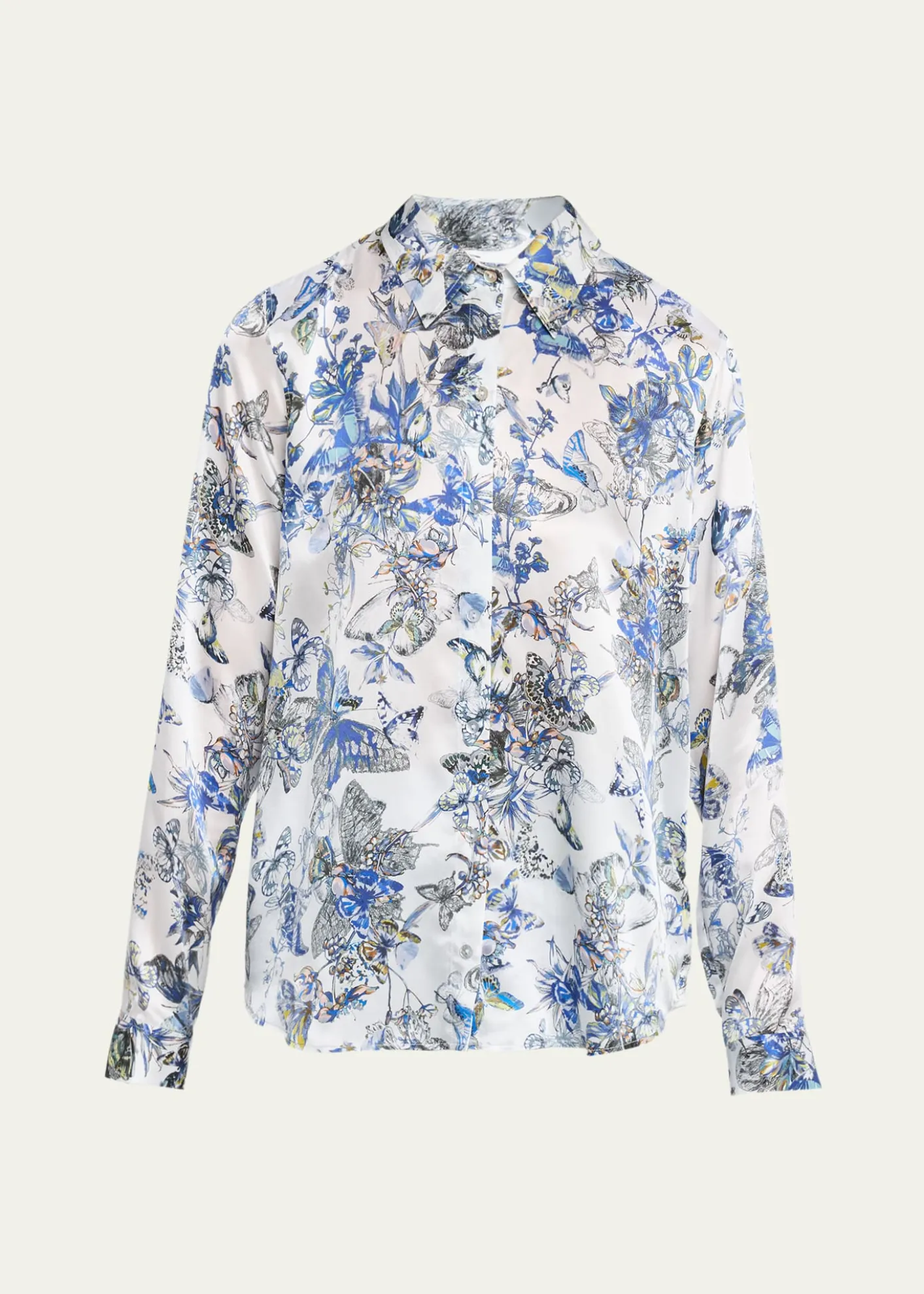 L'AgenceTyler Silk Button-Front Blouse