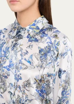 L'AgenceTyler Silk Button-Front Blouse