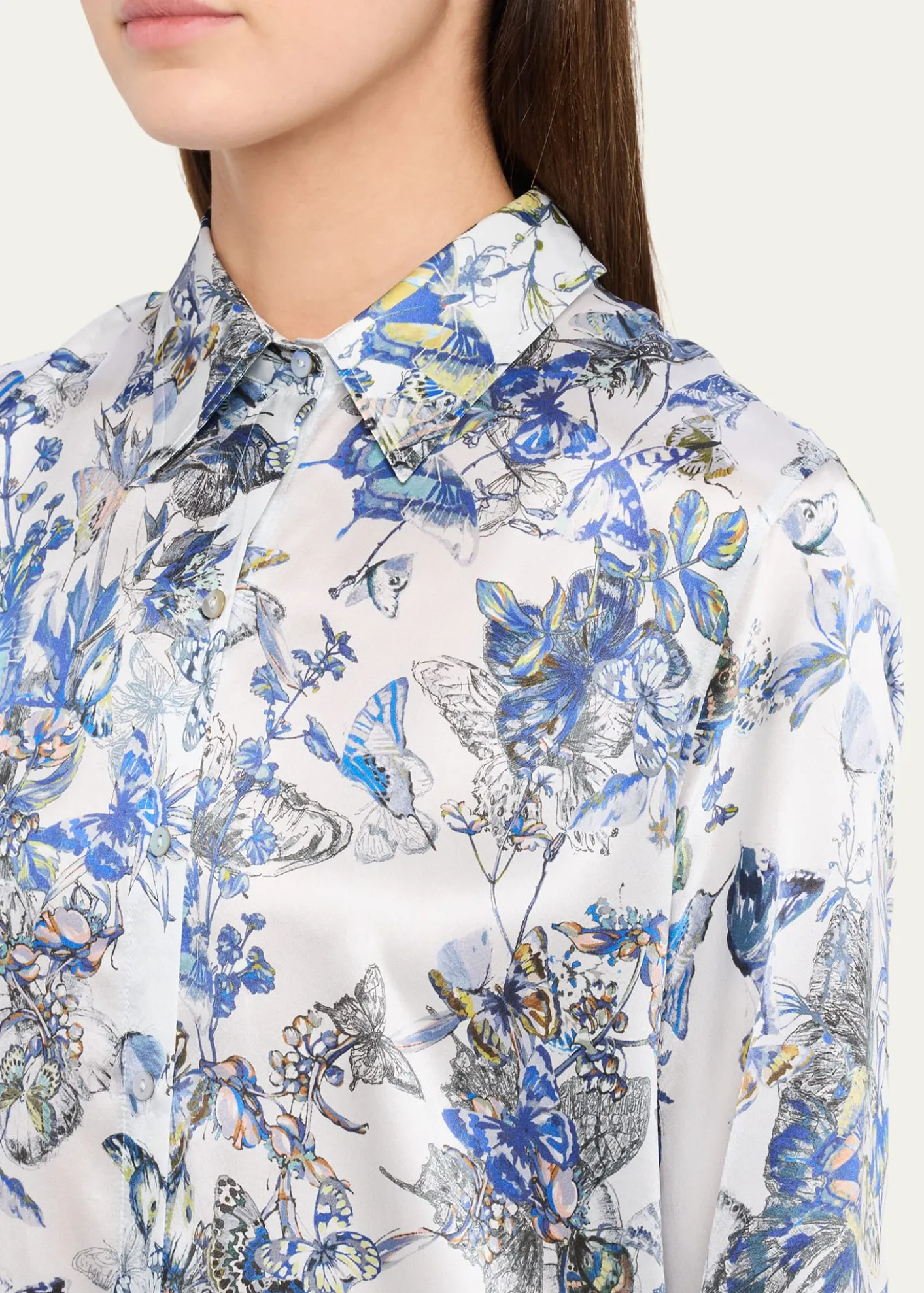 L'AgenceTyler Silk Button-Front Blouse