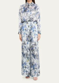L'AgenceTyler Silk Button-Front Blouse