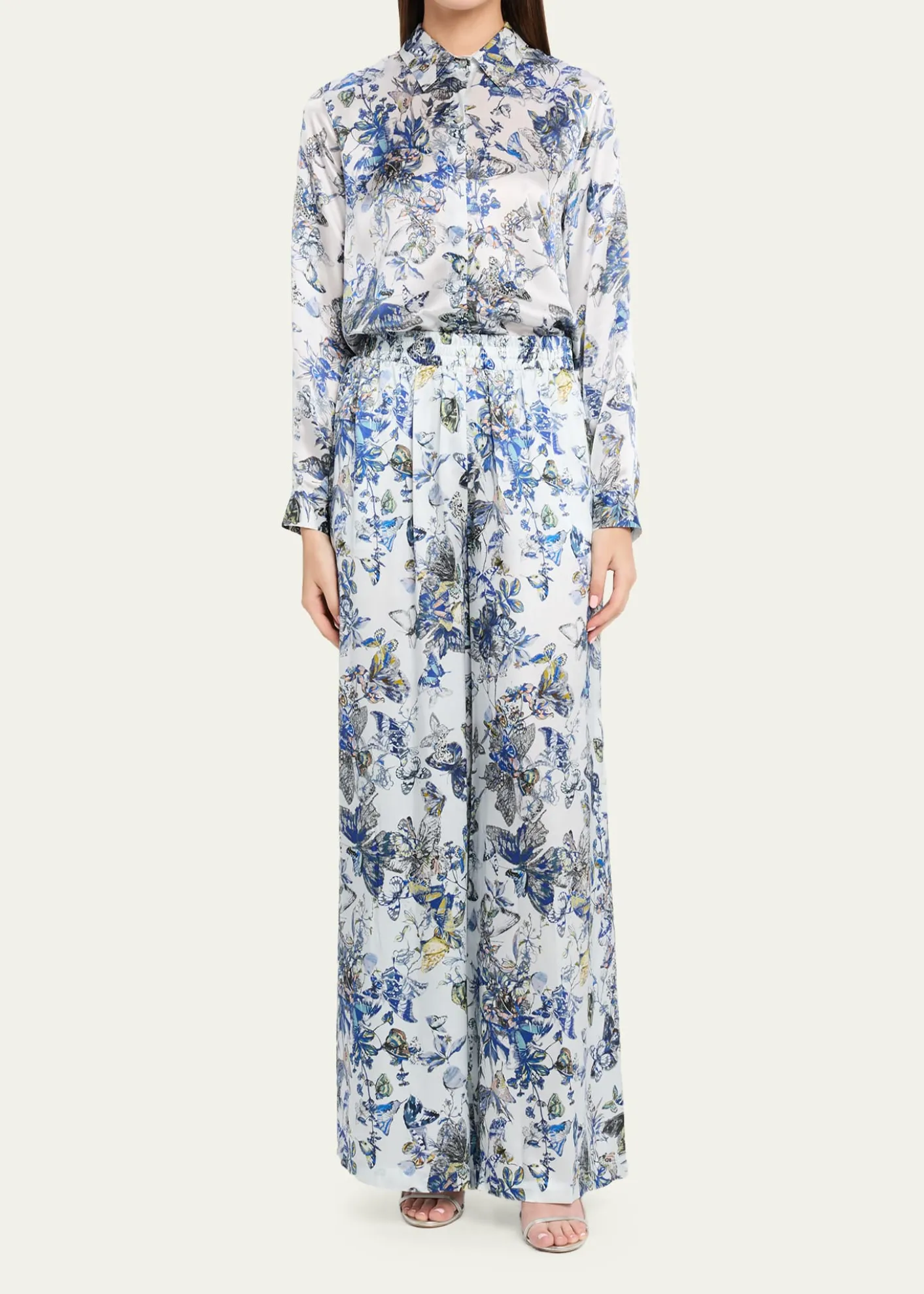 L'AgenceTyler Silk Button-Front Blouse