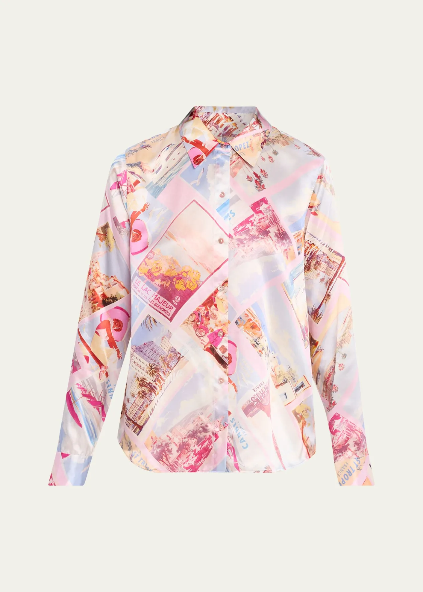 L'AgenceTyler Silk Button-Front Blouse