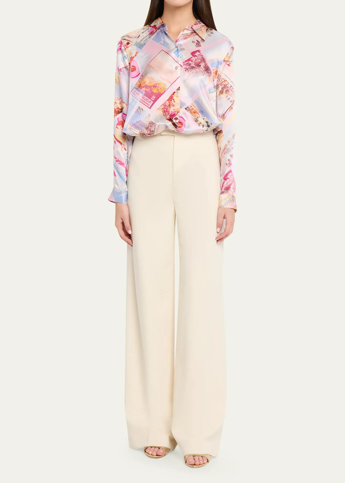 L'AgenceTyler Silk Button-Front Blouse