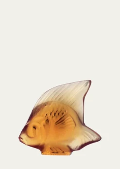 LaliqueAmber Angelfish Figurine