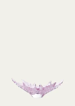 LaliqueChamps-Elysees Crystal Bowl, Pink Luster