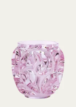 LaliqueTourbillons Pink Luster Vase, 8"