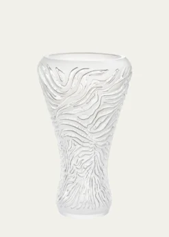 LaliqueZebre Vase, Satin Finish