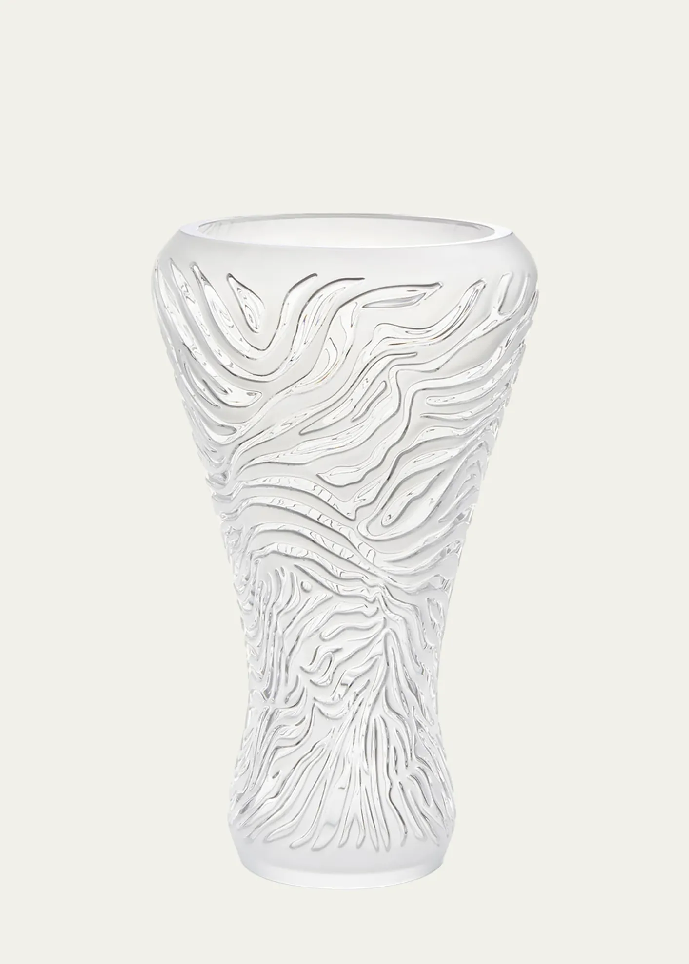 LaliqueZebre Vase, Satin Finish