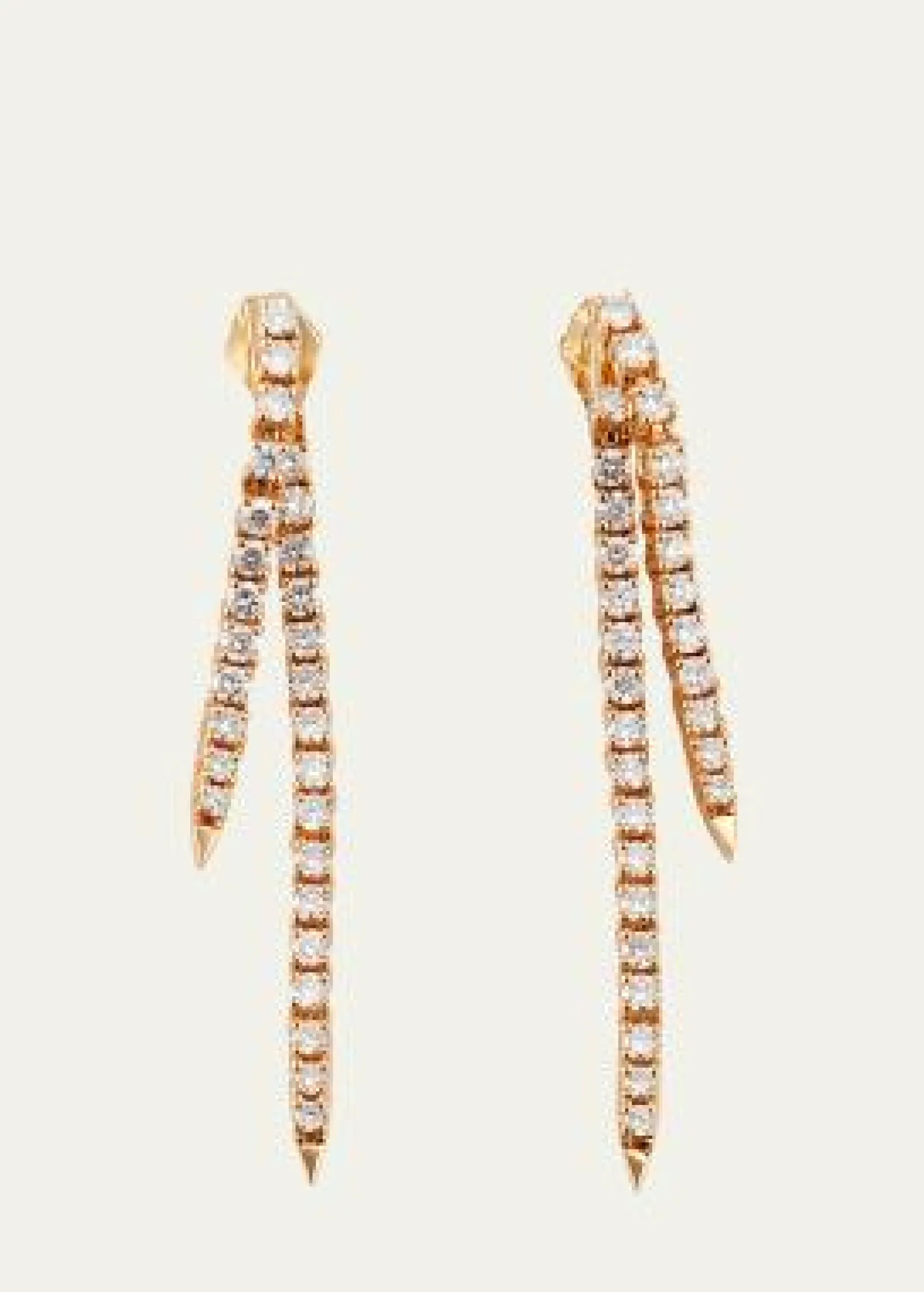 LanaFlawless 14K Gold Graduating Diamond Tennis Earrings