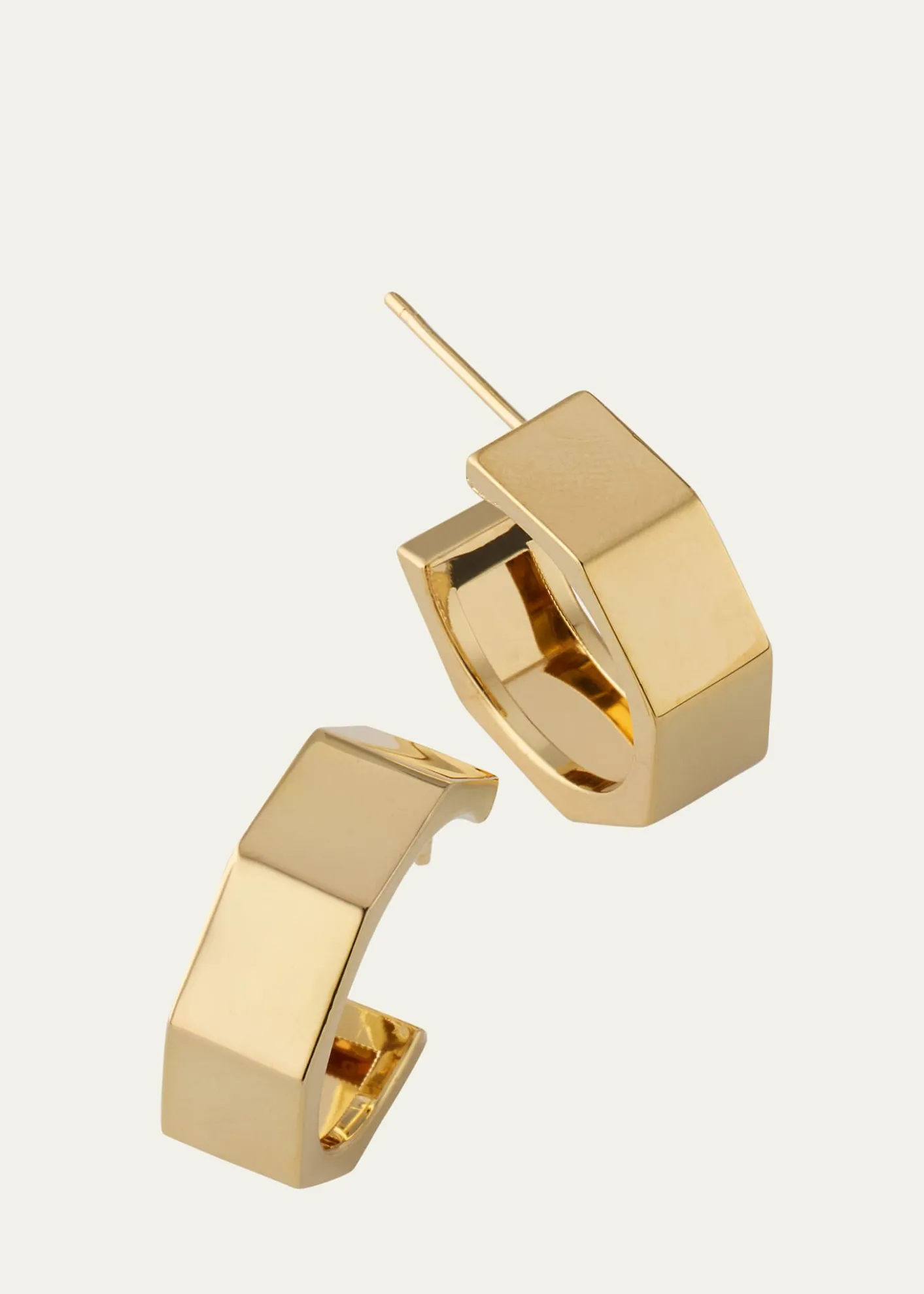 LanaHollow Rock Hoop Earrings, 22mm
