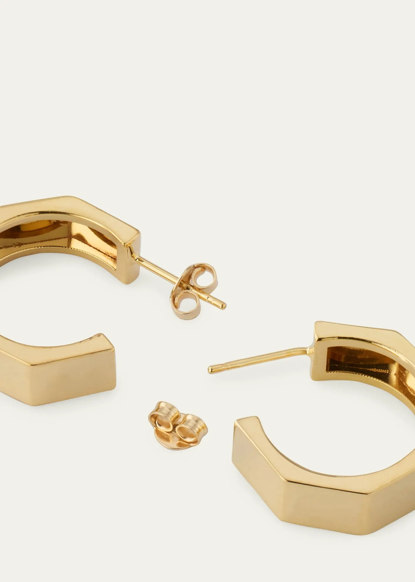 LanaHollow Rock Hoop Earrings, 22mm