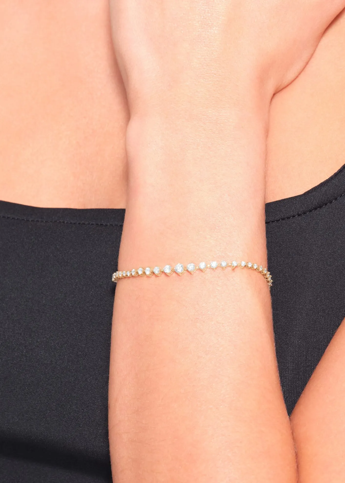 Lana14K Gold Flawless Graduating Diamond Tennis Bracelet