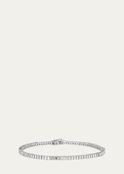 Lana14K White Gold Vertical Row Baguette Diamond Tennis Bracelet