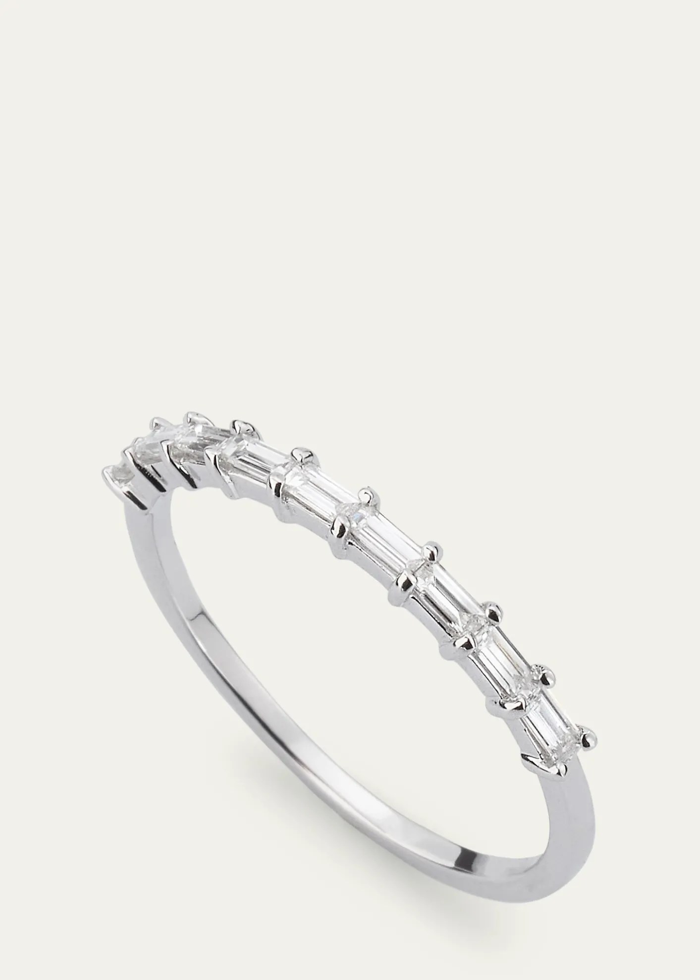 Lana14K Gold Baguette Diamond Half Eternity Band Ring