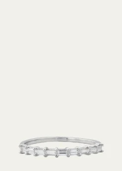 Lana14K Gold Baguette Diamond Half Eternity Band Ring