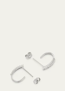 Lana14K Gold Baguette Diamond Huggie Earrings, 0.5 tcw