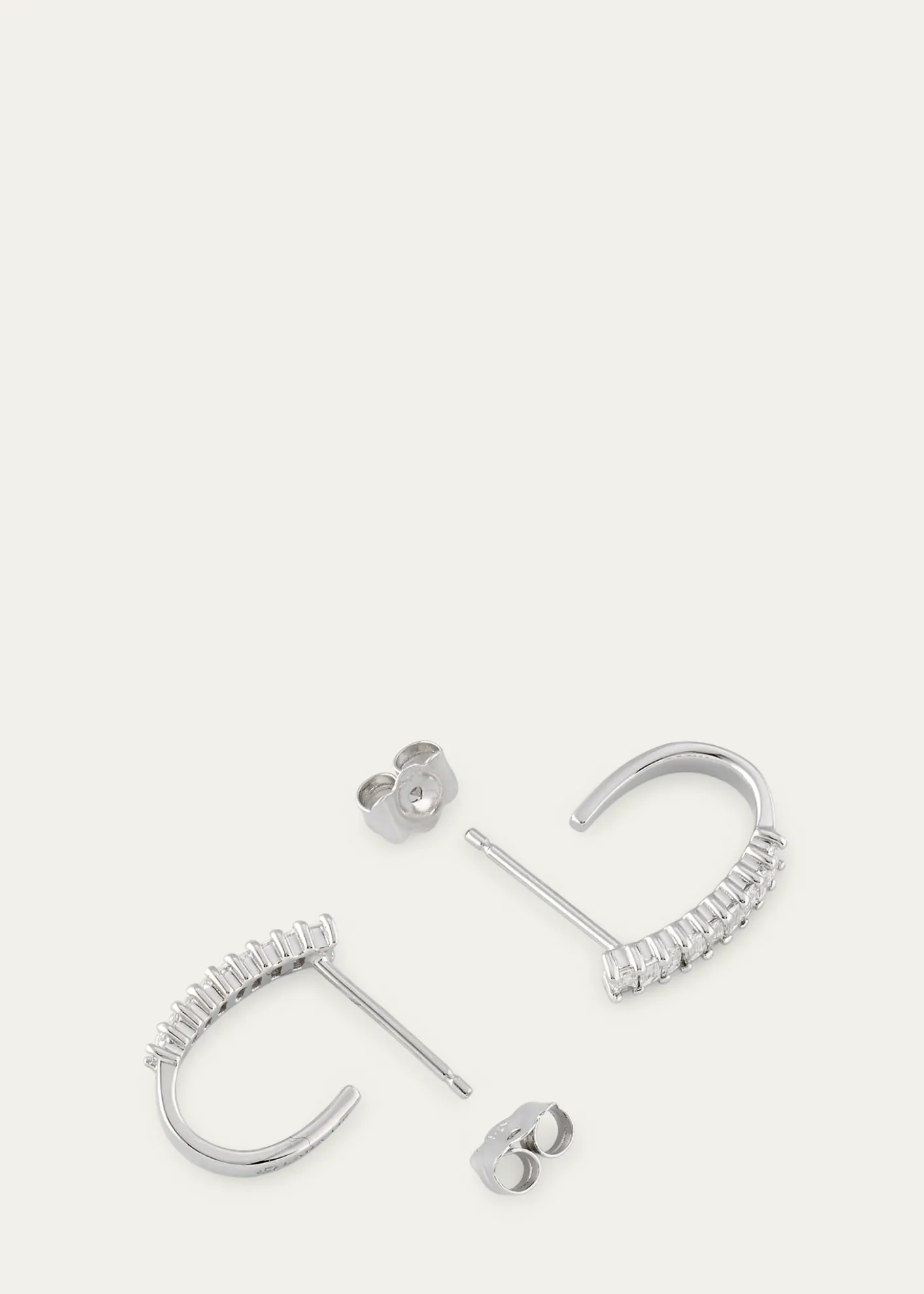 Lana14K Gold Baguette Diamond Huggie Earrings, 0.5 tcw