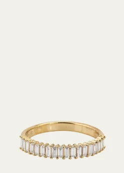 Lana14K Gold Baguette Diamond Stackable Ring