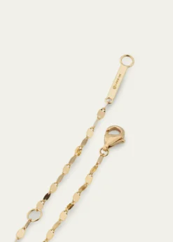Lana14K Gold Baguette Diamond Tennis Section Chain Necklace