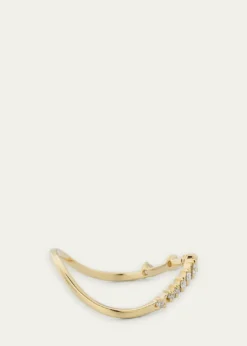 Lana14K Gold Curved Solo Diamond Constellation Ring