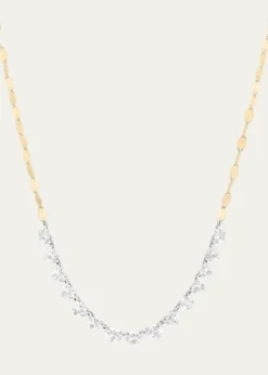 Lana14K Gold Diamond Heart Tennis Necklace