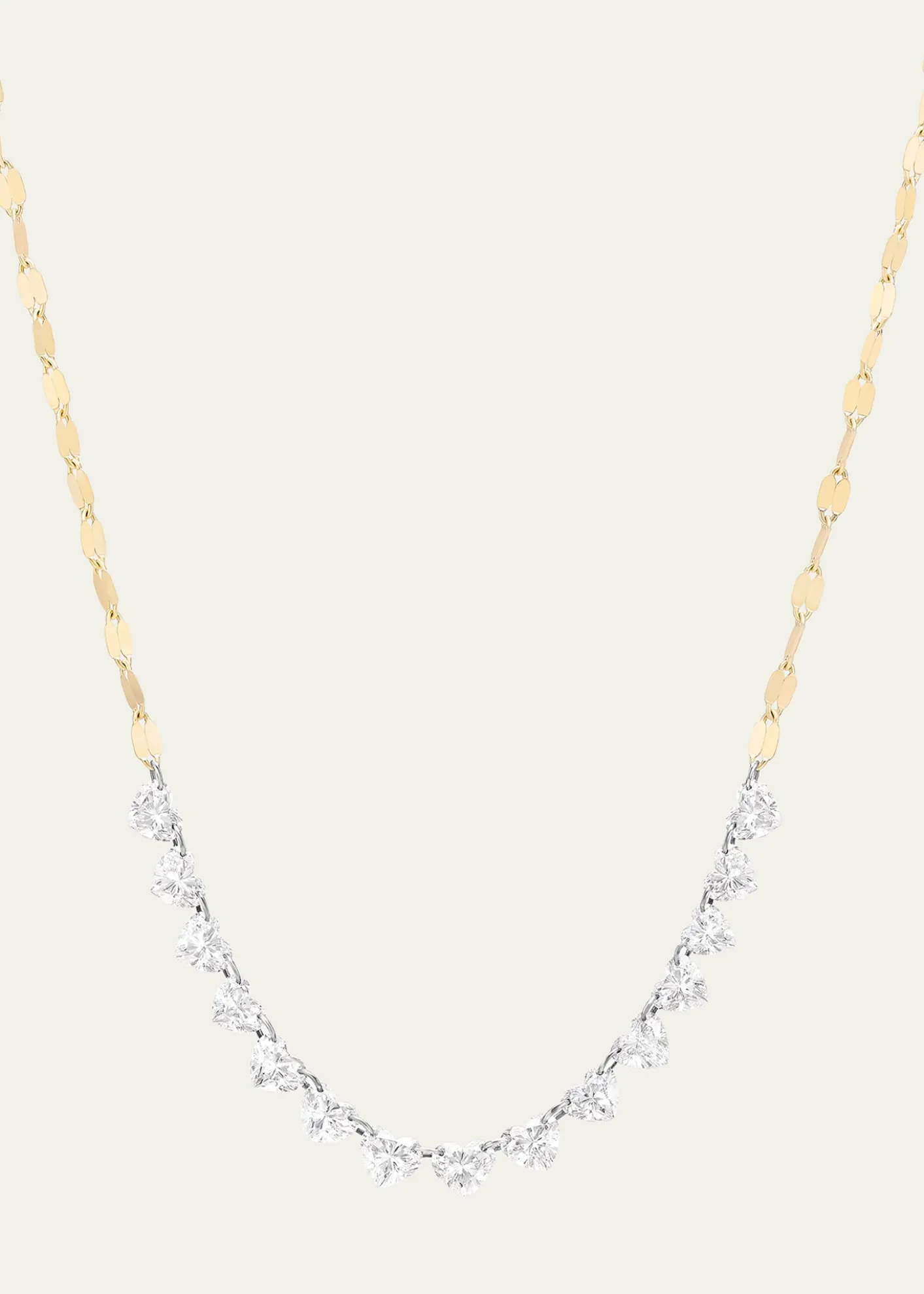 Lana14K Gold Diamond Heart Tennis Necklace