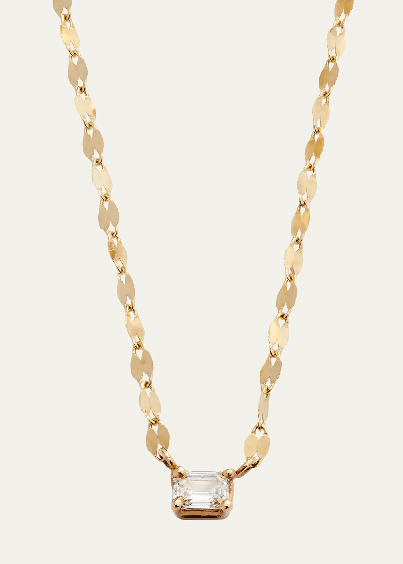Lana14K Gold Emerald-Cut Diamond Pendant Necklace