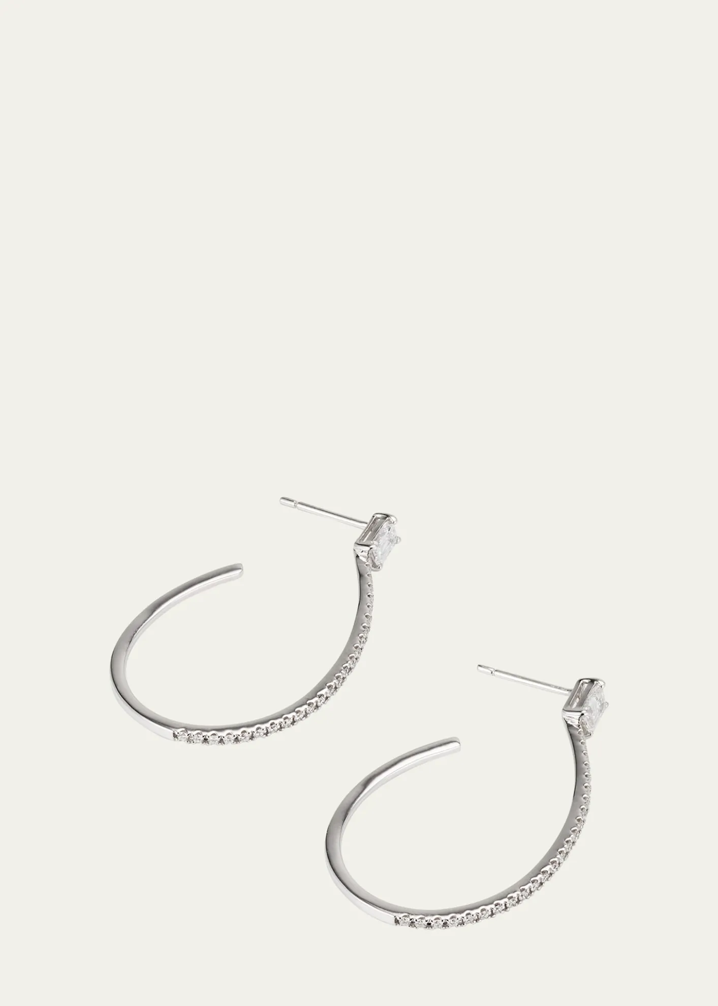 Lana14K Gold Flawless Diamond Teardrop Hoop Earrings, 35mm