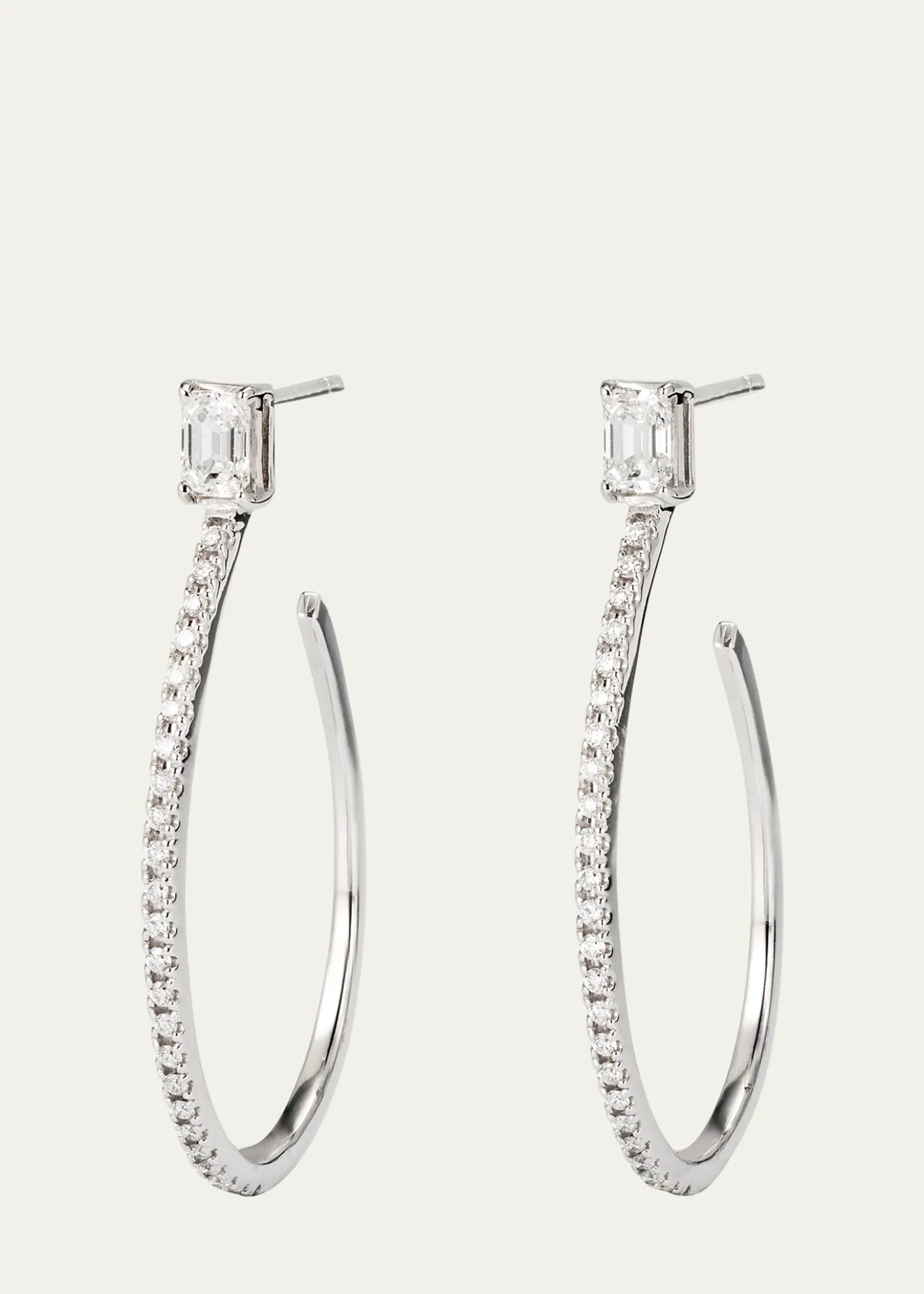 Lana14K Gold Flawless Diamond Teardrop Hoop Earrings, 35mm