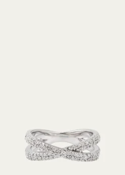 Lana14K Gold Flawless Diamond Vanity Crisscross Ring